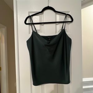 NWT Banana Republic dark green silky drape camisole in size medium